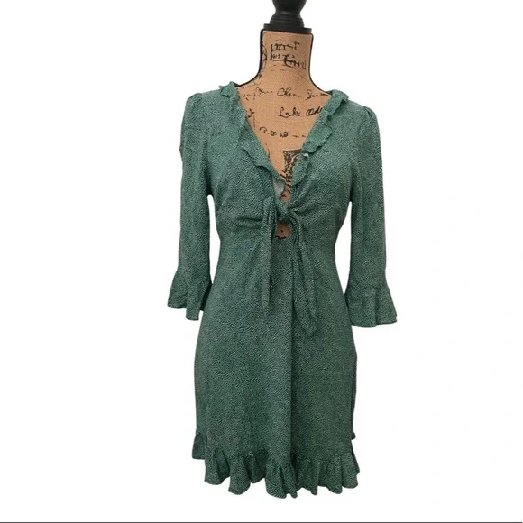 auguste green dress AUGUSTE ZELDA MIDI DRESS – Corner Surf Shop main image 1